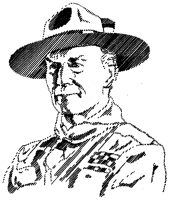 a coloring page of baden powell